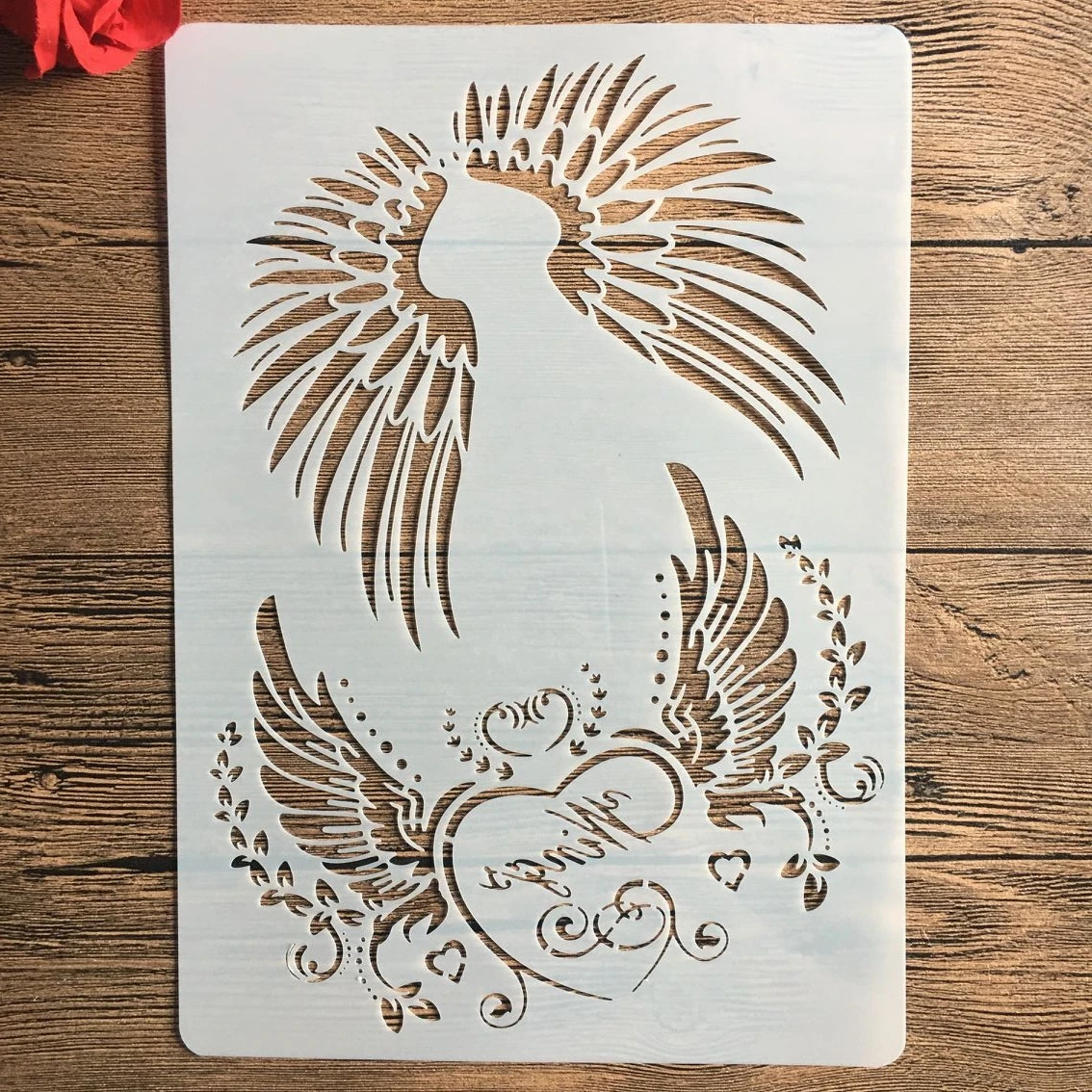 

A4 29 * 21cm Angel wings DIY Stencils Wall Painting Scrapbook Coloring Embossing Album Decorative Paper Card Template,wall