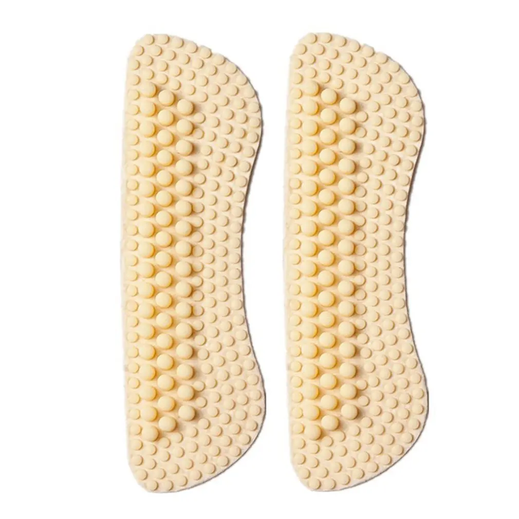 Beige Thinning Противоскользящая стелька на пятке из силикона 4D с толстым каблуком, удобная артефакт для ног - Цвет: Beige Thinning