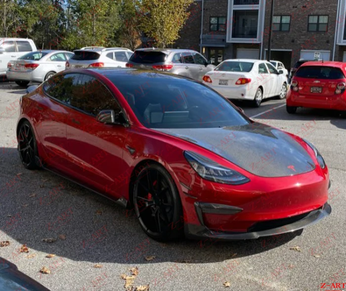 Zart For Tesla Model 3 Carbon Fiber Body Kit For Tesla 3 Carbon Fiber