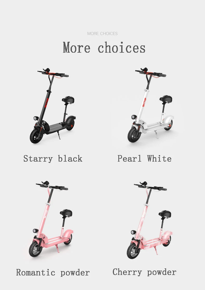 10 Inch Electric Scooter Seat Two Wheels Electric Scooters Full Waterproof 48V 500W Portable Foldable Electric Scooter Adult (14)