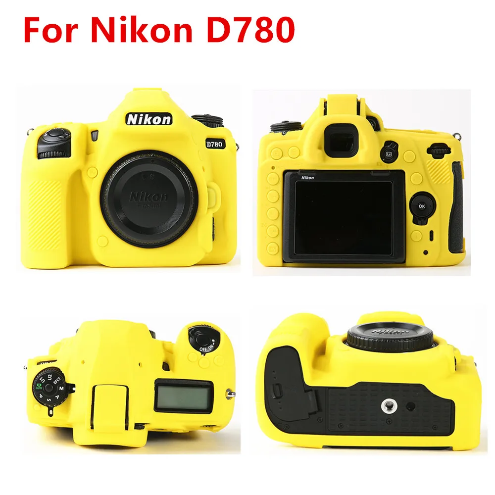 실리콘 갑옷 스킨 케이스 커버 DSLR 카메라 가방 Nikon Z6II Z7II Z6III D850 D780 D750 D600 D610 D5200 D7100 D7200 D810 D810A