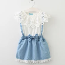 Mayfair Cabin/Новое милое платье для девочек, платье для детей 3-7 лет, детское кружевное платье без рукавов бант, летнее платье, прекрасная одежда для девочек