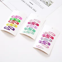 Милые детские заколки в Корейском стиле с рисунком ярких цветов, лаковые заколки для выпечки, маленькая повязка на голову, B61