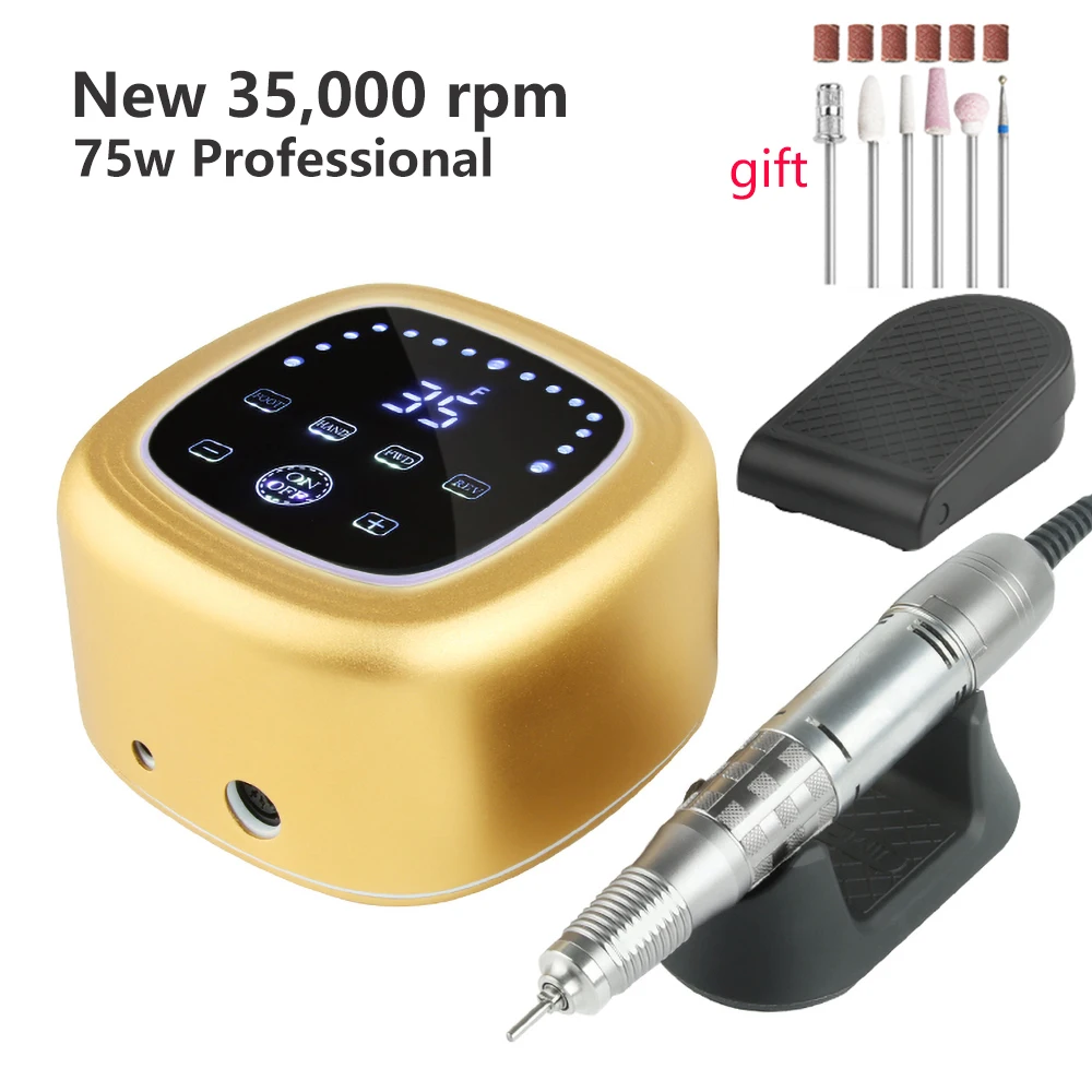 Professional Nail Drill 35000rpm Electric Nail Drill Machine 75w
