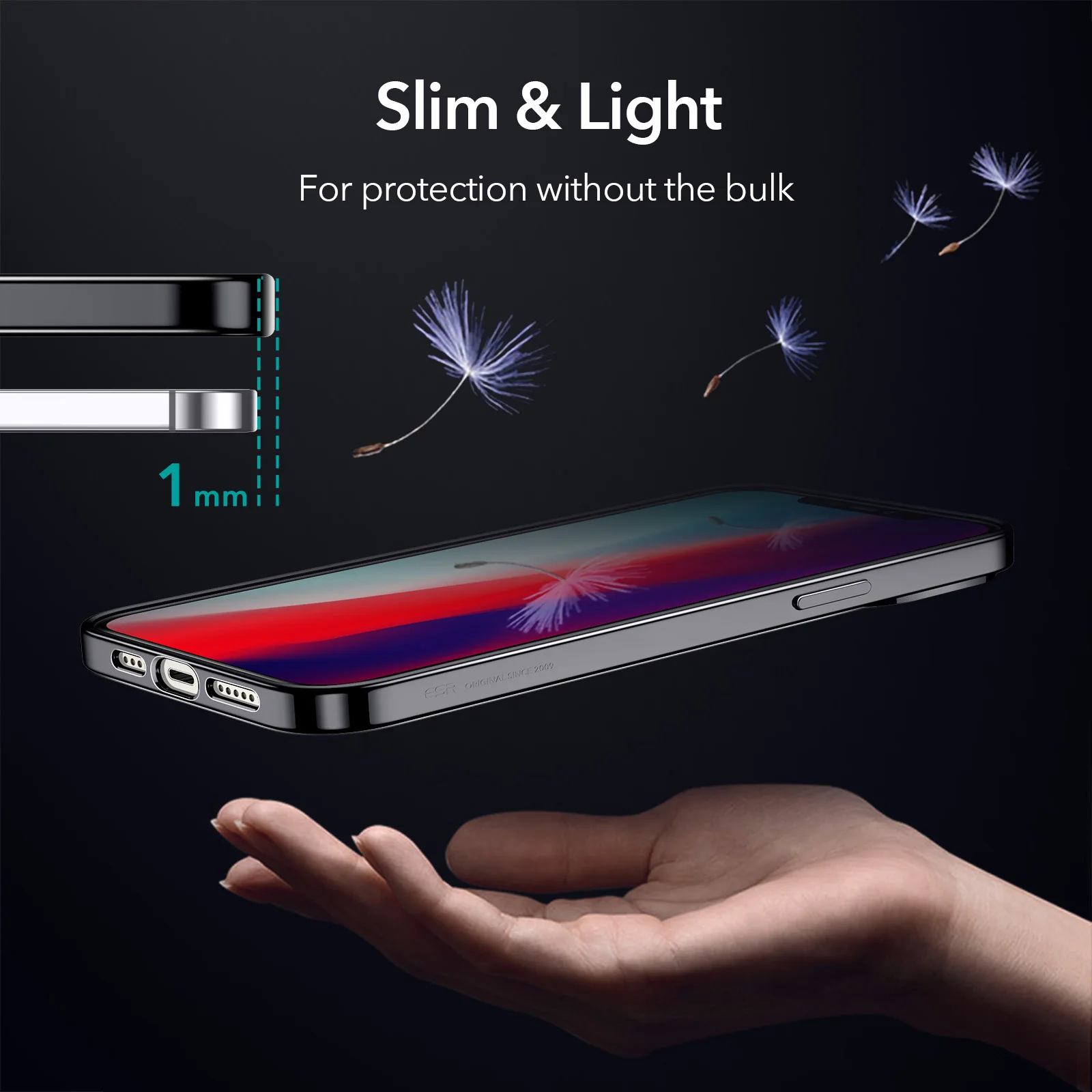 ESR Phone Case for 2020 iPhone 12 Pro Max Color Frame Ultra Thin Soft TPU Protective Case for iPhone 12 mini iPhone 12 Pro Max