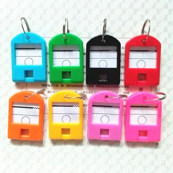 

FUYIER Fashion Acrylic Key Chain Number Card Solid Photo Seat Brand Acrylic Sign Card Classification Tag Number Key Tag 8 Colo