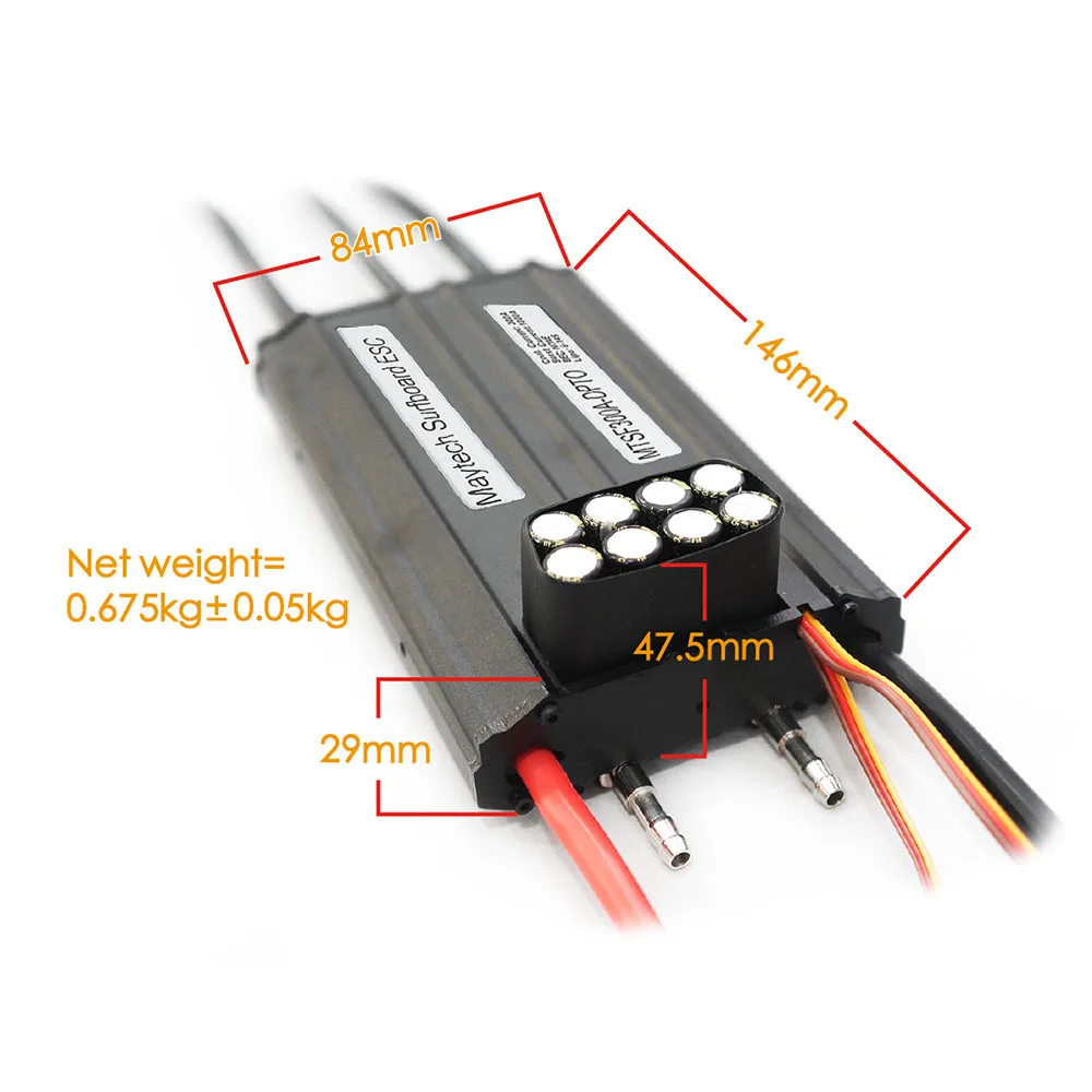US $328.65 Maytech 14S 588V 300A Watercooled ESC With Progcard 5V DCDC Comb For DIY Electric Foil Hydrofoil Surbfoard Jetski