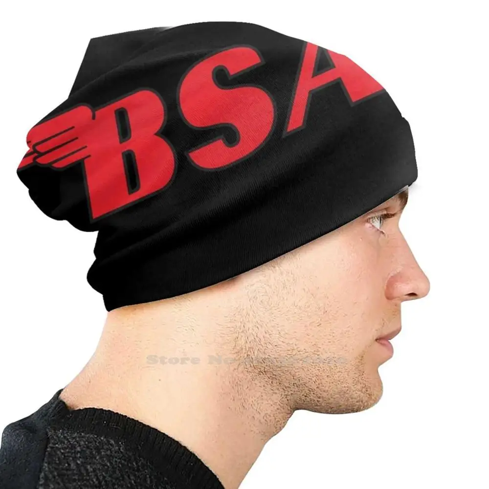 Bsa Motorcycles Logo 2 Stretch Beanie 
