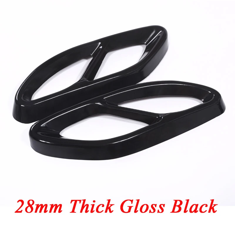 28CM Black Горячее предложение! Распродажа! 304 Стальная крышка выхлопной трубы для Mercedes Benz GLC A B C E класс X253 W205 купе W213 W176 W177 W246 - Цвет: 28CM Black