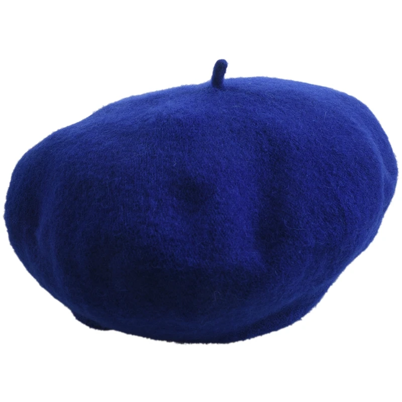 Blue Мужская и женская зимняя мешковатая шапочка, вязаная крючком Лыжная шапка, Slouch cap - Цвет: Blue