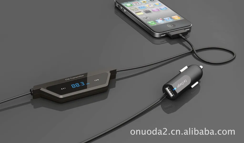 Импортные товары трапециевидный автомобильный fm-излучатель аудио беспроводной передатчик 3,5 Aux поддержка Hands-Free