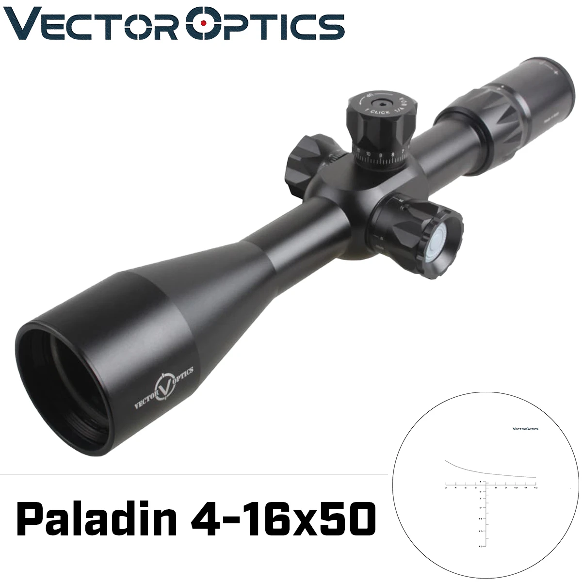 Векторная оптика Paladin 4 16x50 FFP Прицел дальномер баллистическая капля BDC освещенная