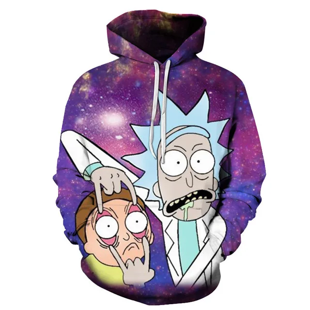 

Rick and Morty Hoodies Sweatshirt Men Streetwear Hoodie Hip Hop High Quality 3D Effect Print Casual Tracksuit Pullover