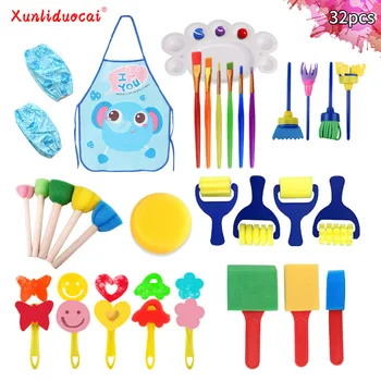 

Children Painting Set Painted Tool Kindergarten DIY Fine Art Drawing Sets Stamp Sponge Art Supplies