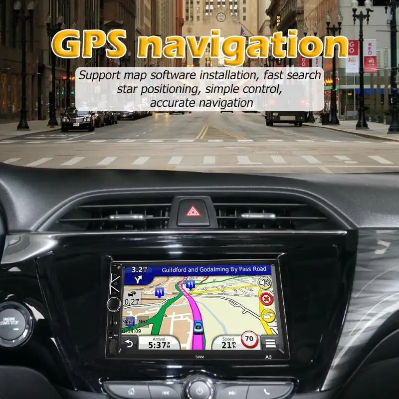 A3 2 DIN 7 дюймов Сенсорный экран Android 8,1 автомобильный стерео gps BT FM MP5 плеер