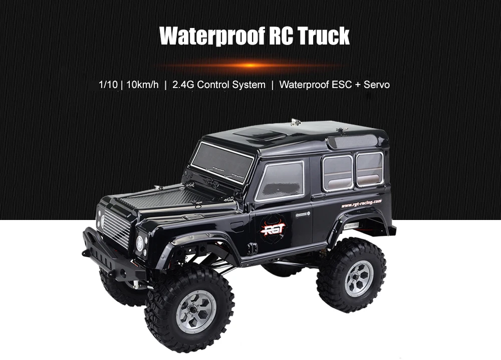 RGT 1/10 2,4 г 4WD 10 км/ч гоночный Радиоуправляемый автомобиль большой ноги внедорожный грузовик Водонепроницаемая игрушка подарок игрушка пульт дистанционного управления матовый двигатель RC автомобиль