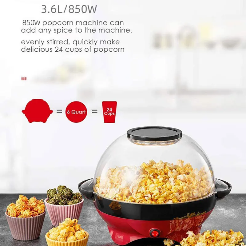 Automatic Mini Hot Air Popcorn Maker - Electric Corn Popper Machine for  Household DIY Popcorn Making - Children's Favorite