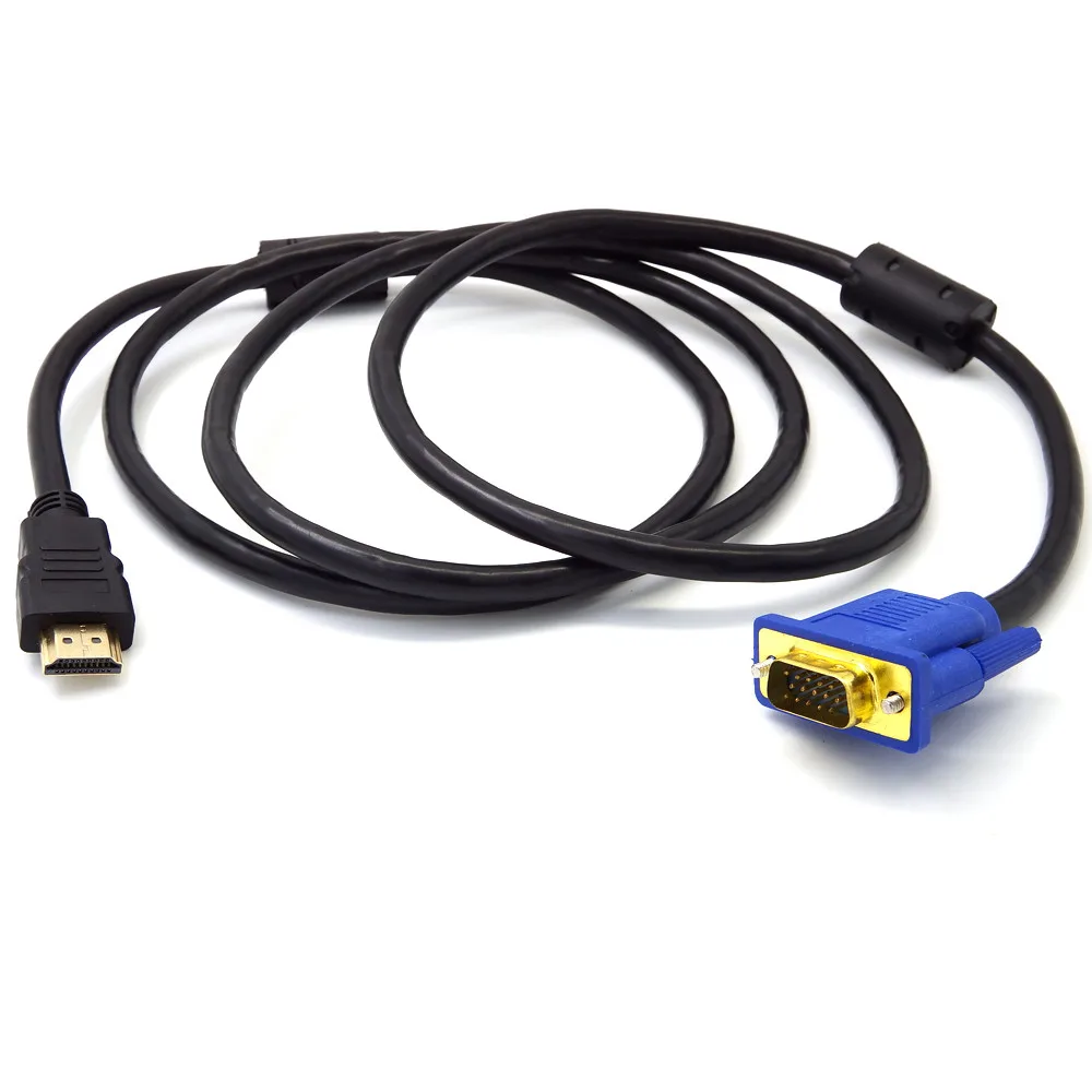 Ouhaobin HDMI в VGA адаптер 1080P HDMI в VGA 15Pin Мужской кабель адаптер конвертер линия для HDTV 1,8 м кабель