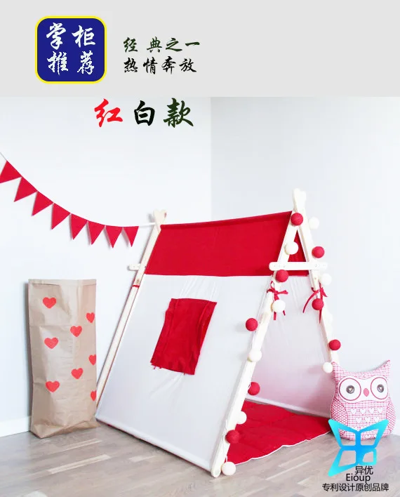 Tent Manufacturers Wholesale Princess Ultra Large Game House Cotton Cloth Indoor Toy House Teepee Tent for Children Gray