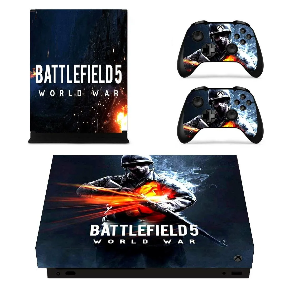 Battlefiled 5 Полное покрытие кожи консоли и наклейка на контроллер для Xbox One X кожи наклейки Винил