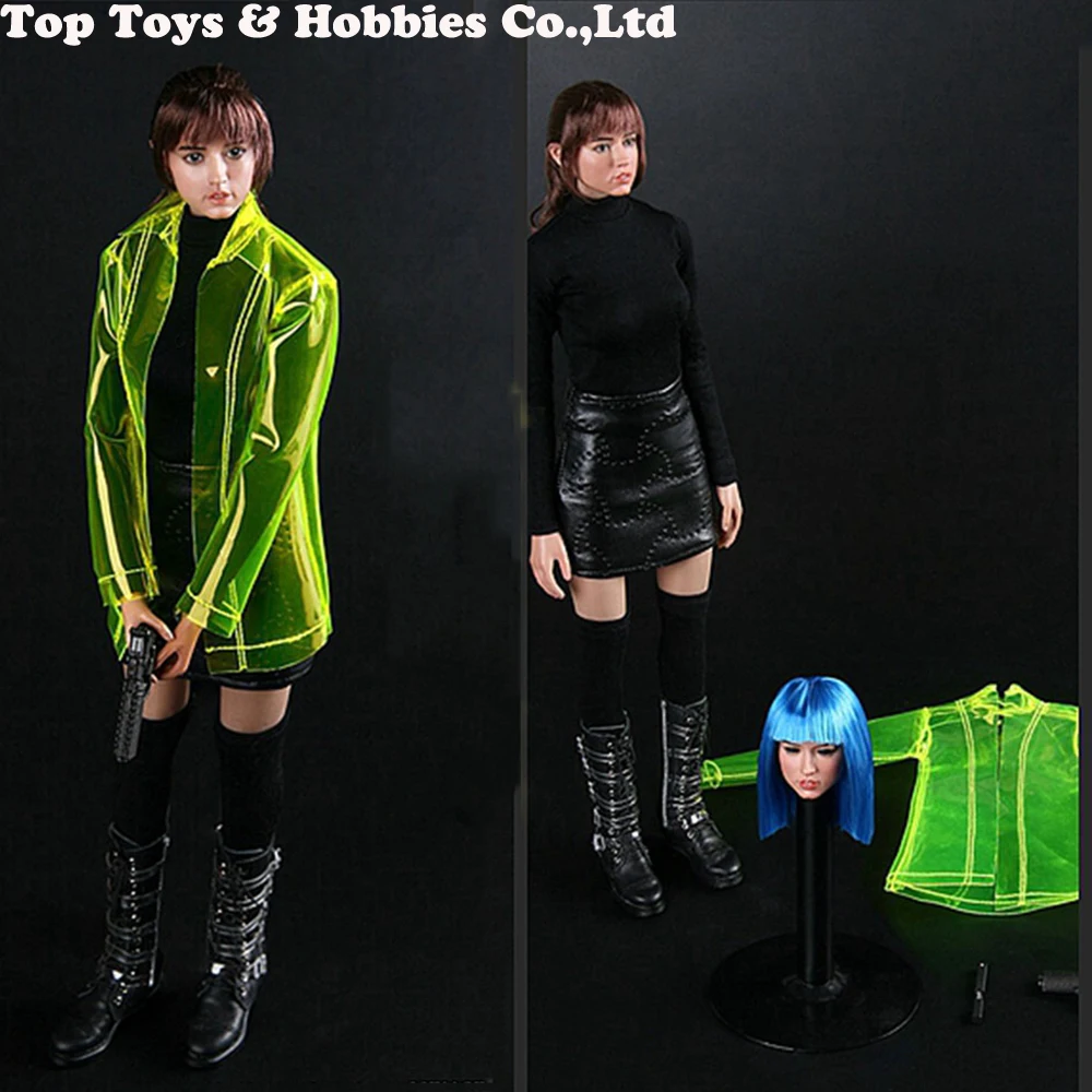 

IN stock LACKBOX 1/6 Blade Runner Virtual Women Set BBT9010 Figure Cloth W 2 heads For 12" Female seamless mid bust S18A Body