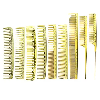 

2020 9 styles New Carbon Gold Anti-static Comb Oil Head Hair Hairdressing Barbers Salon Professional Cutting Combs
