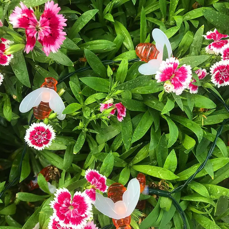 Светодиодная Солнечная гирлянда пчелы для праздника вечеринки сказочные