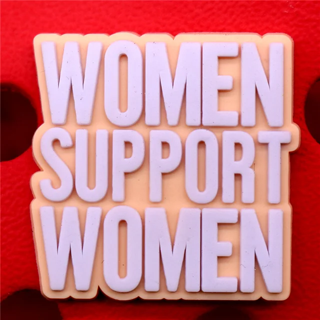 Grls Rule PVC Shoe Charms Accessories Slogan Women Support Women Shoes Buckle Decorations fit Croc JIBZ Kids X-mas Party Gifts B