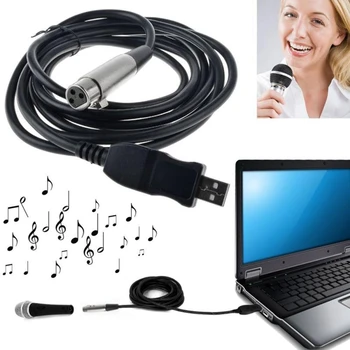 

3M USB Male to XLR Female Microphone USB MIC Link Cable New