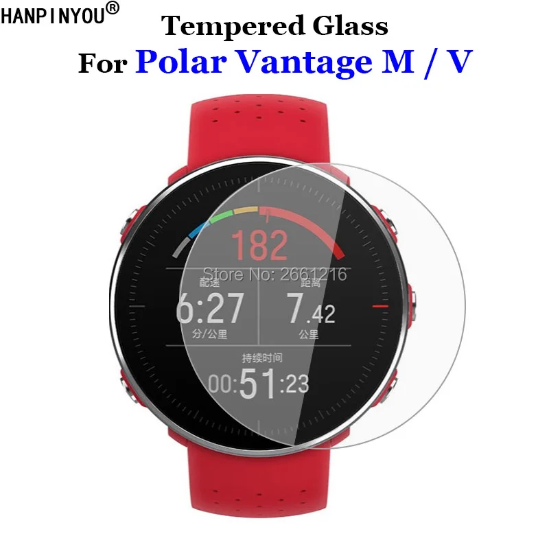 

For Polar Vantage M / V Tempered Glass 9H 2.5D Premium Screen Protector Film For Polar Vantage M / V Sport Smart Watch