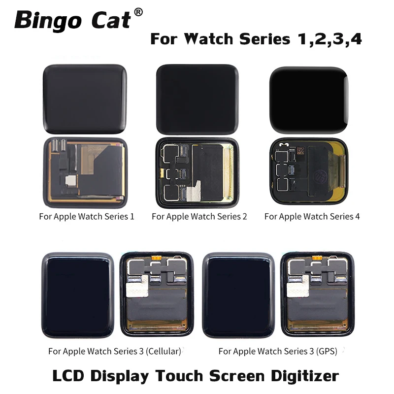 

LCD Screen Display Touch Screen Digitizer Assembly Repair Part For Apple watch Series 1 2 3 38mm 42mm 4 40mm 44mm Display