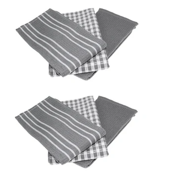 

6Pcs Cotton Table Napkins Cloth Tea Towel Absorbent Dish Cloth Scouring Pad Kitchen Towels Cleaning Cloth Handkerchief Party Din