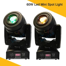 2 шт./лот мини 60 Вт Светодиодный луч точечный эффект движущаяся голова светильник сценический светильник ing для DJ шоу Вечерние