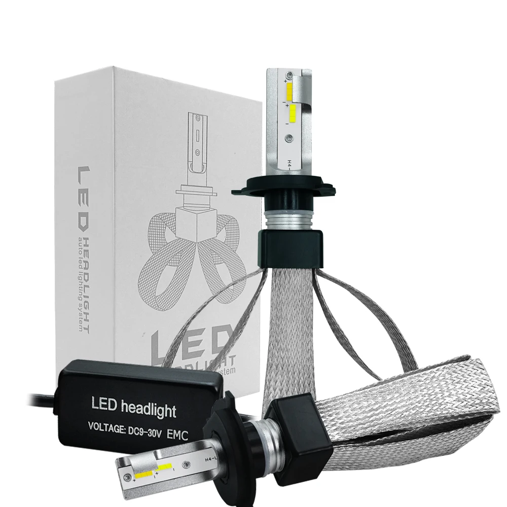 

2PCS Universal T9 Car Headlights LED H7 H4 H11 9005 9006 H1 80W 9600LM 3000K 4300K 6000K Auto Front Headlamp Bulb