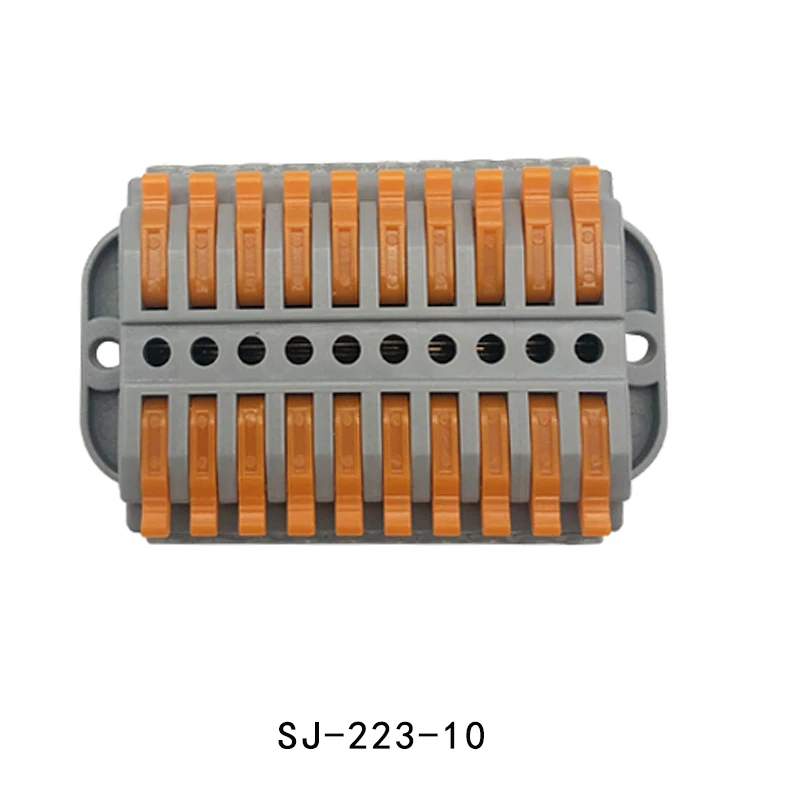 10-50 шт./лот Мини Быстрый Соединитель проводов, универсальные Кабельные соединители, нажимной терминал, светодиодный светильник Conector, может быть зафиксирован - Цвет: SJ-223-10