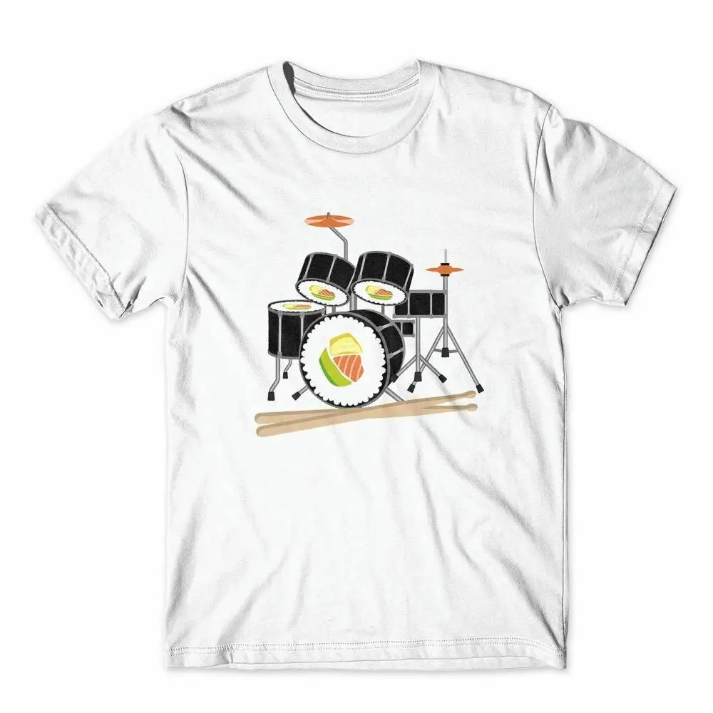 Футболка Sushi Music Drum 100% хлопок футболка премиум класса новая хлопковая новый стиль