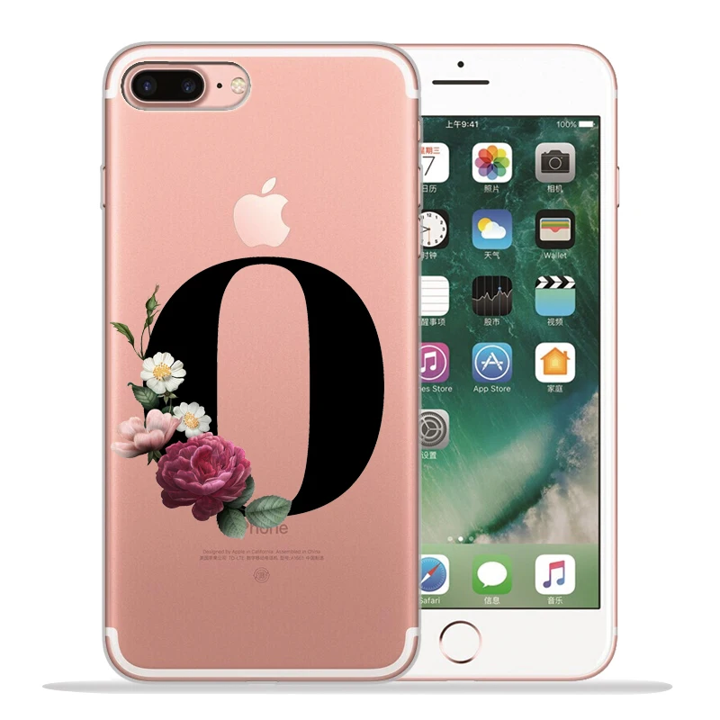Чехол для телефона с буквенным принтом и цветочным рисунком, чехол для iPhone X, чехол 11 11 Pro Max 5, 5S, 6, 6 S, 7, 8 Plus, X, XS, Max, XR, чехол для iPhone 8, чехол - Цвет: 15