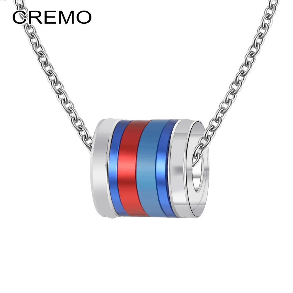 Подвески Cremo женские из титановой стали красные стильные многослойные ожерелья в