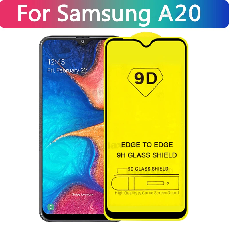 9D Полный Клей закаленное стекло для samsung Galaxy A20 A20e A205F протектор экрана для samsung A 20 e защитная пленка Glas 9H