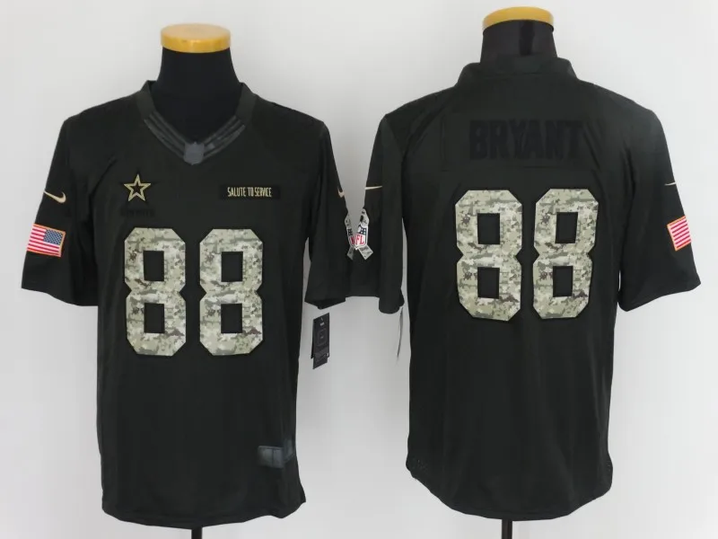 Мужские футбольные майки Dallas#88 Dez Bryant - Цвет: Армейский зеленый