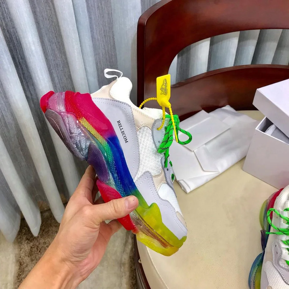 

SONFRNCH 2019 Autumn New Thick Bottom Increased Leisure Daddy Shoes Air-permeable Muffin Bottom Sports Shoes