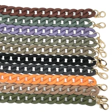 

Detachable Handle Replacement Bags Strap Resin Handbag Strap Acrylic Shoulder Strap Bag Accessories Mix Color Clutch Chain New