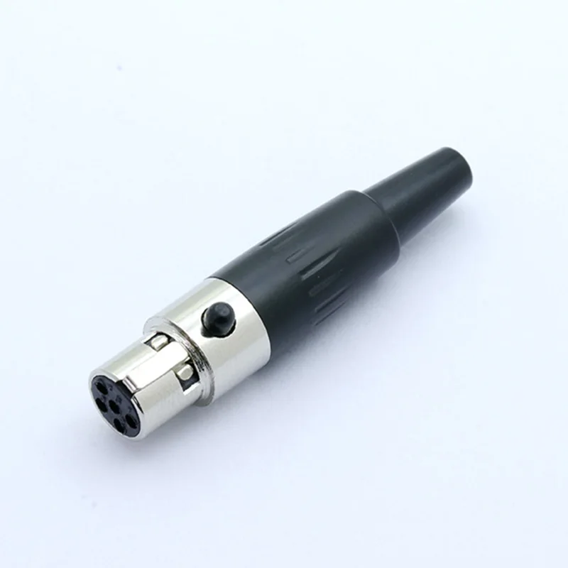 1 шт. мини XLR 3 4 5 Штекерная вилка маленький XLR аудиоразъем для микрофона микрофон для пайки кабеля прямой - Цвет: 5PIN