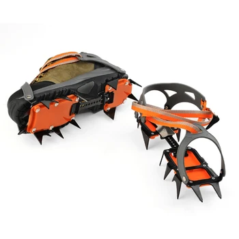 

14-point Crampons Manganese Steel Climbing Gear Snow Ice Anti-Skid Climbing Shoe Grippers Crampon Traction Device Mountaineering