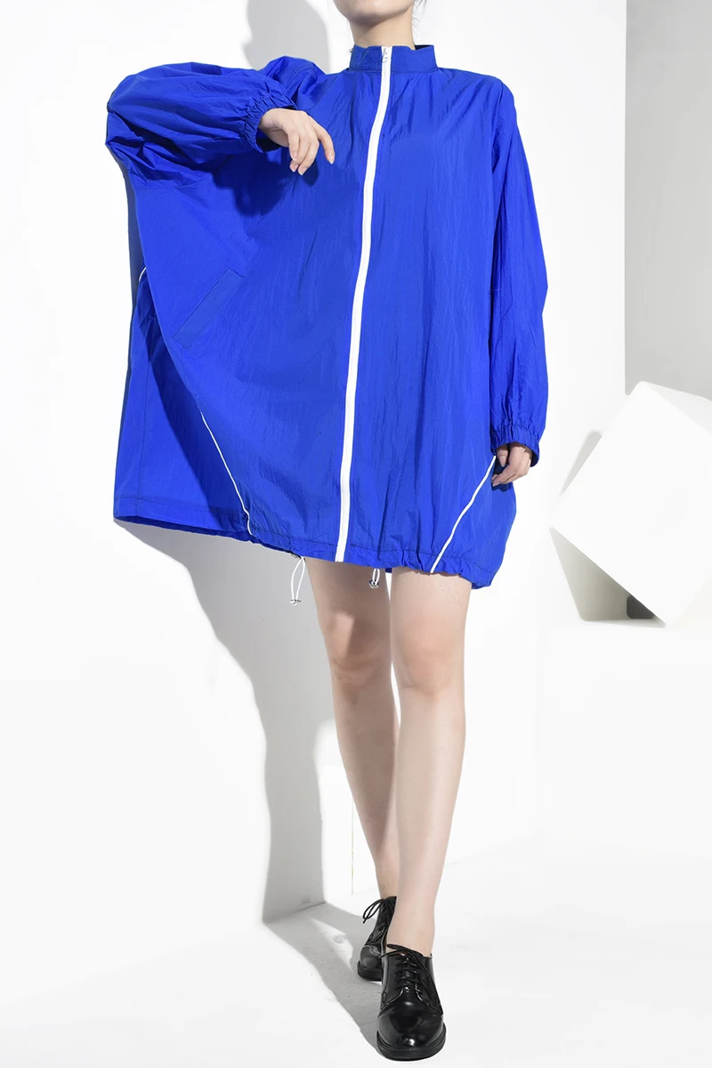 LANMREM весна лето модный светильник на молнии тонкая ветровка личный свободный большой размер Солнцезащитная одежда для женщин YH253