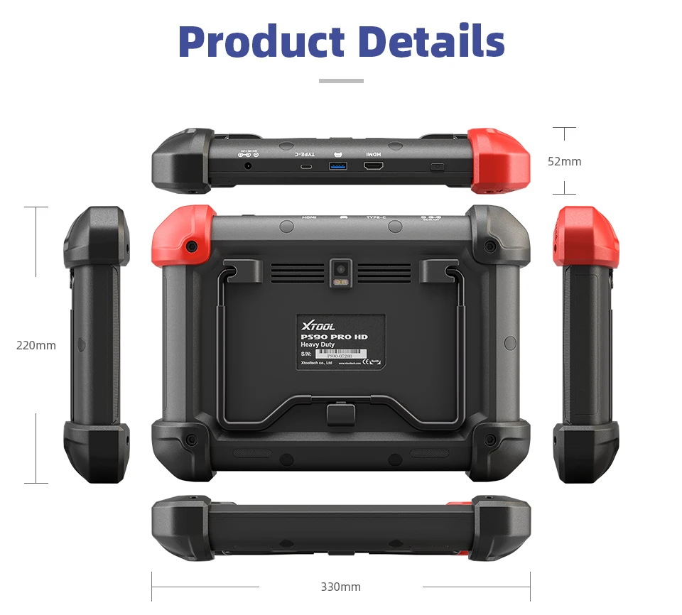 XTOOL PS90 HD OBD2 автомобильный OBD2 грузовик диагностический инструмент PS90 HD для тяжелых обновления онлайн для мульти-бренда