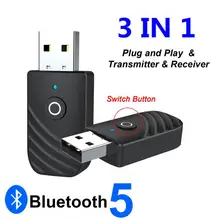 3 в 1 Мини Bluetooth 5 0 аудио приемник передатчик мм разъем AUX USB