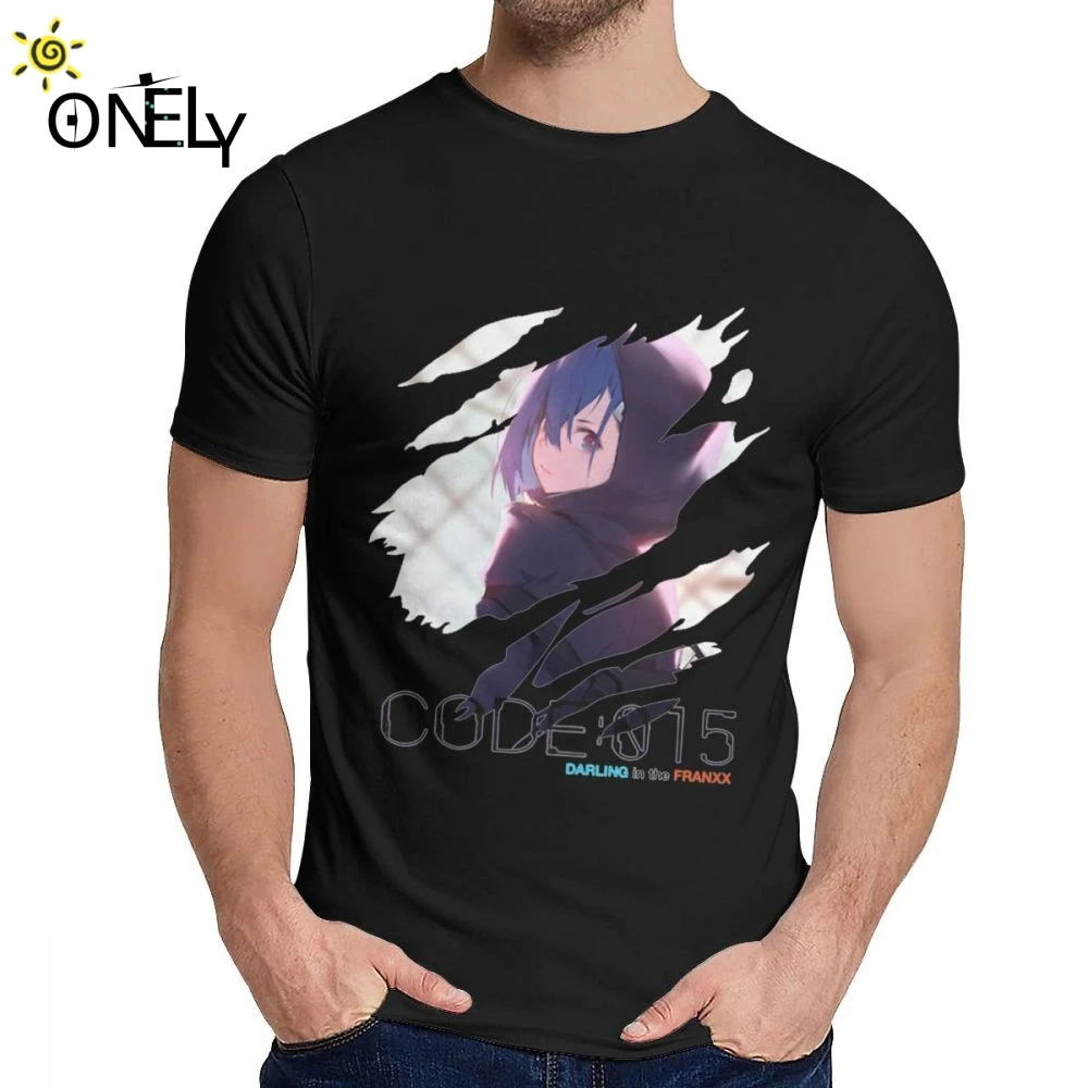 Футболка Darling In The Franxx для влюбленных Ичиго летняя мужская футболка с круглым