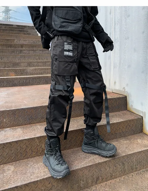 Tactical Hip Hop Cargo Techwear | Harajuku Techwear Trousers