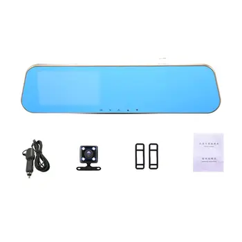 

Full HD 1080P Car DVRs Rearview Mirror with Dual Lens Night Vision Camera Dash Cam DVR Digital Video Recorder DVR